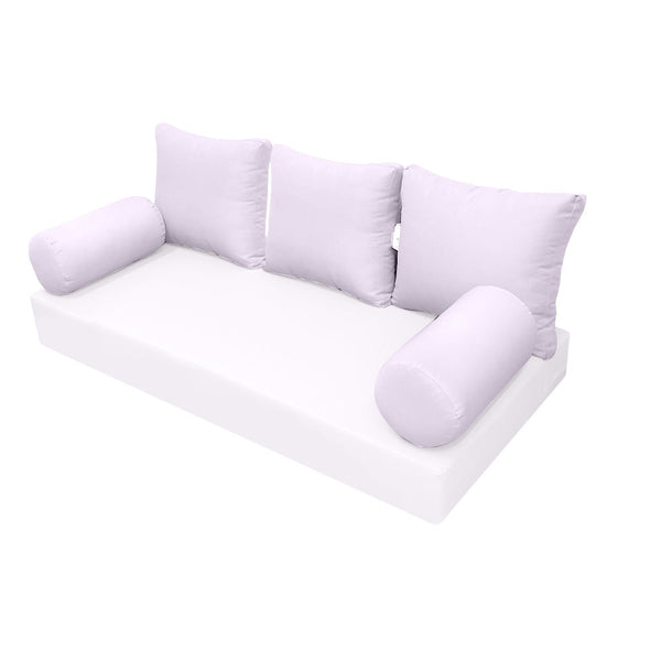 STYLE 3 Pillow & Bolster Cushion for Outdoor Indoor Daybed Porch Swing Bed Crib Size Knife Edge AD107 | COVERS ONLY |