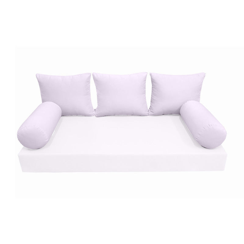 STYLE 3 Pillow & Bolster Cushion for Outdoor Indoor Daybed Porch Swing Bed Crib Size Knife Edge AD107 | COVERS ONLY |