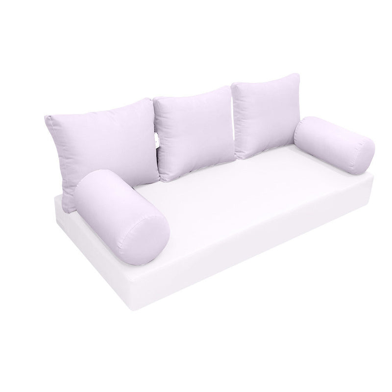 STYLE 3 Pillow & Bolster Cushion for Outdoor Indoor Daybed Porch Swing Bed Crib Size Knife Edge AD107 | COVERS ONLY |