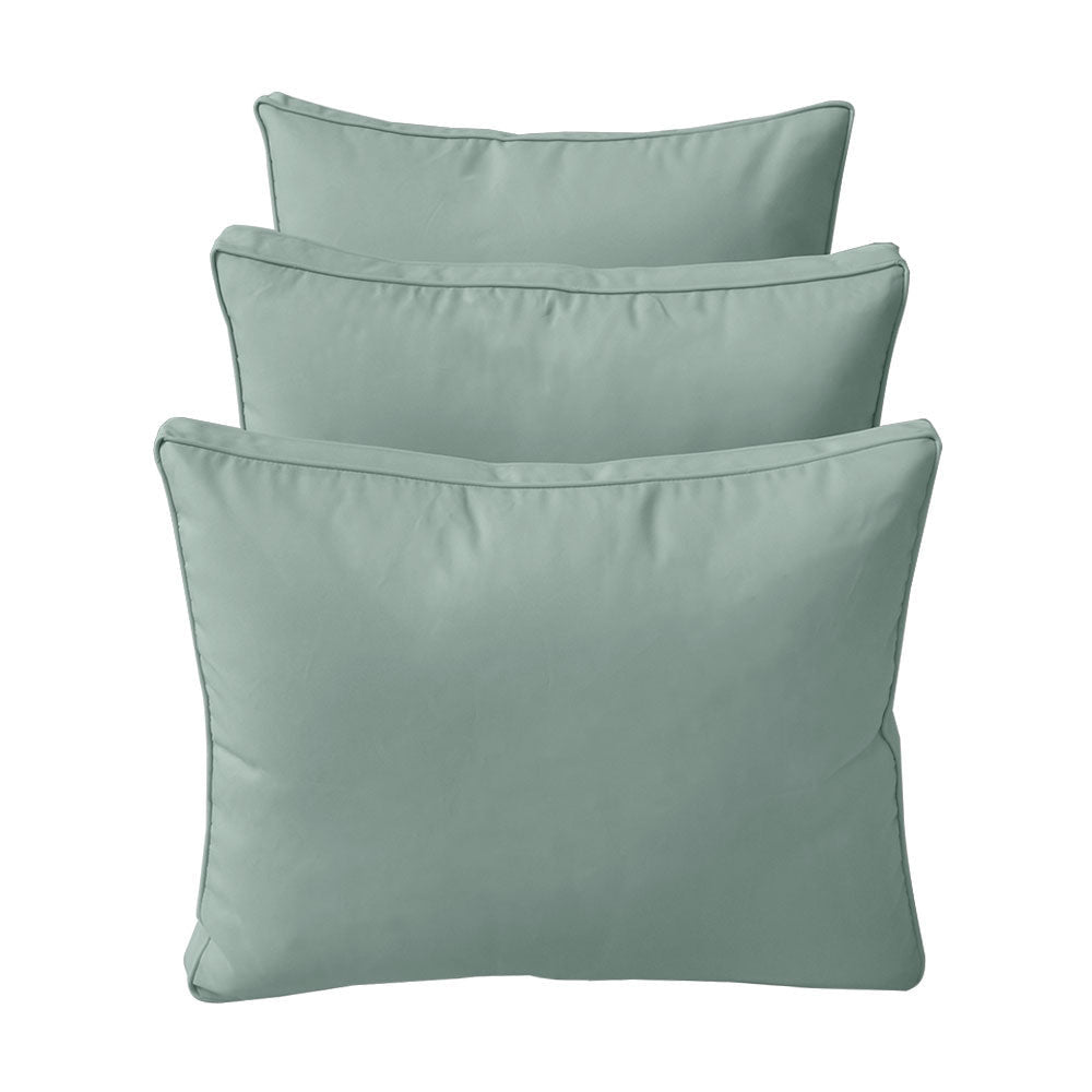 STYLE 3 Pillow & Bolster Cushion for Outdoor Indoor Daybed Porch Swing Bed Crib Size Piped Trim AD002 | COVERS ONLY |
