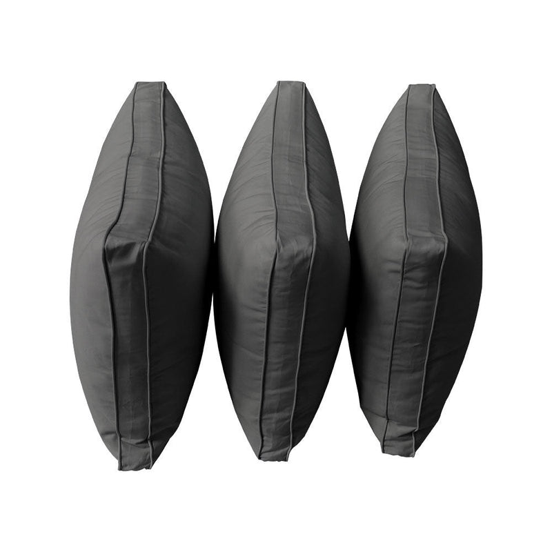 STYLE 3 Pillow & Bolster Cushion for Outdoor Indoor Daybed Porch Swing Bed Crib Size Piped Trim AD003 | COVERS ONLY |