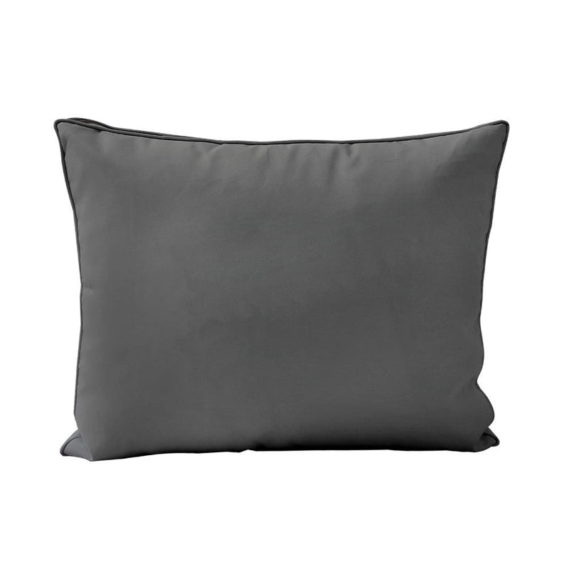 STYLE 3 Pillow & Bolster Cushion for Outdoor Indoor Daybed Porch Swing Bed Crib Size Piped Trim AD003 | COVERS ONLY |