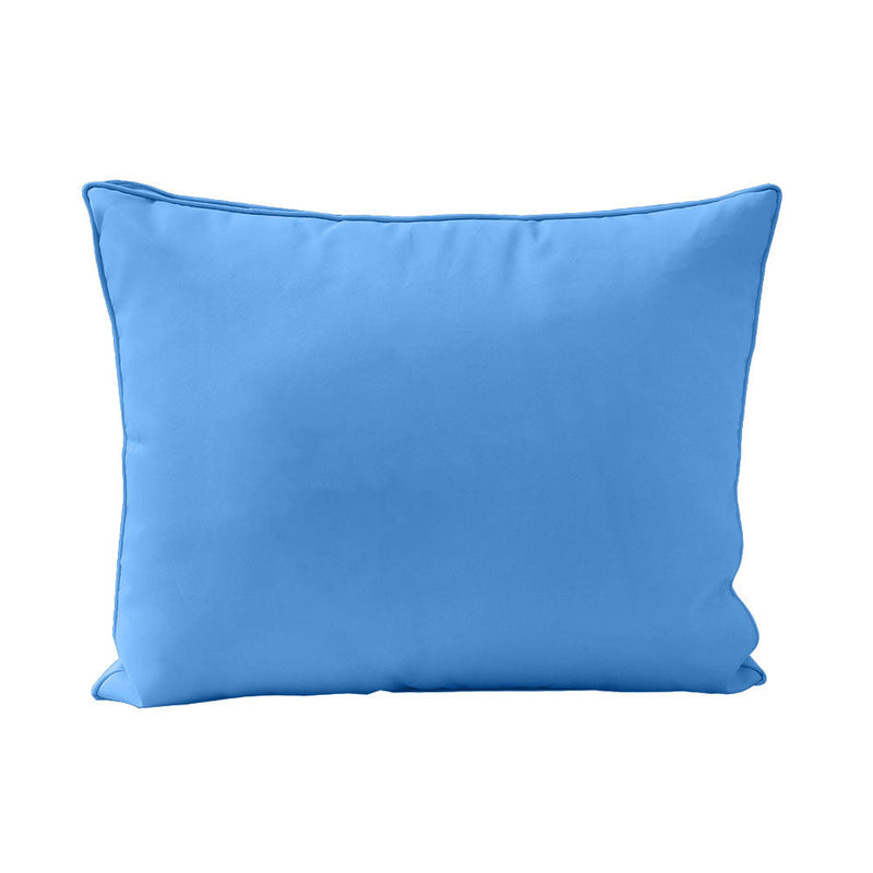 STYLE 3 Pillow & Bolster Cushion for Outdoor Indoor Daybed Porch Swing Bed Crib Size Piped Trim AD102 | COVERS ONLY |