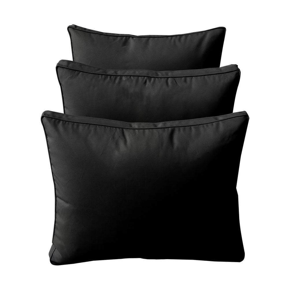 STYLE 3 Pillow & Bolster Cushion for Outdoor Indoor Daybed Porch Swing Bed Crib Size Piped Trim AD109 | COVERS ONLY |