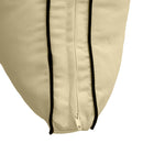 Five-piece pillow and bolster cushion set including seat cushion, two square back pillows, and two bolster pillows for indoor or outdoor seating.