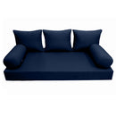 Modern outdoor daybed cushion set with two bolsters and two pillows, ideal for patio, porch, or indoor lounge spaces. — cover only
