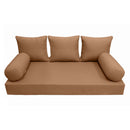 Modern outdoor daybed cushion set with two bolsters and two pillows, ideal for patio, porch, or indoor lounge spaces. — cover only