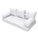 STYLE 3 pillow and bolster cushion set for daybeds, porch swings, or beds – indoor and outdoor use with durable knife-edge design. — cover only
