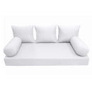 Modern outdoor daybed cushion set with two bolsters and two pillows, ideal for patio, porch, or indoor lounge spaces. — cover only