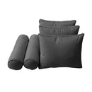 STYLE 3 - Mattress & Pillow Bolster Cushion for Outdoor Indoor Daybed Porch Swing Bed Piped Trim Crib Size AD003 | COVERS ONLY |