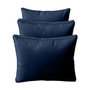 STYLE 3 - Mattress & Pillow Bolster Cushion for Outdoor Indoor Daybed Porch Swing Bed Piped Trim Crib Size AD101 | COVERS ONLY |