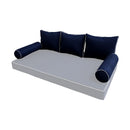 STYLE 3 pillow and bolster cushion set for daybeds, porch swings, or beds – indoor and outdoor use with durable knife-edge design. — cover only