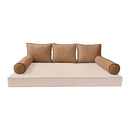 Modern outdoor daybed cushion set with two bolsters and two pillows, ideal for patio, porch, or indoor lounge spaces. — cover only