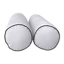 STYLE 3 Pillow & Bolster Cushion for Outdoor Indoor Daybed Porch Swing Bed Full Size Contrast Trim AD105 | COVERS ONLY |