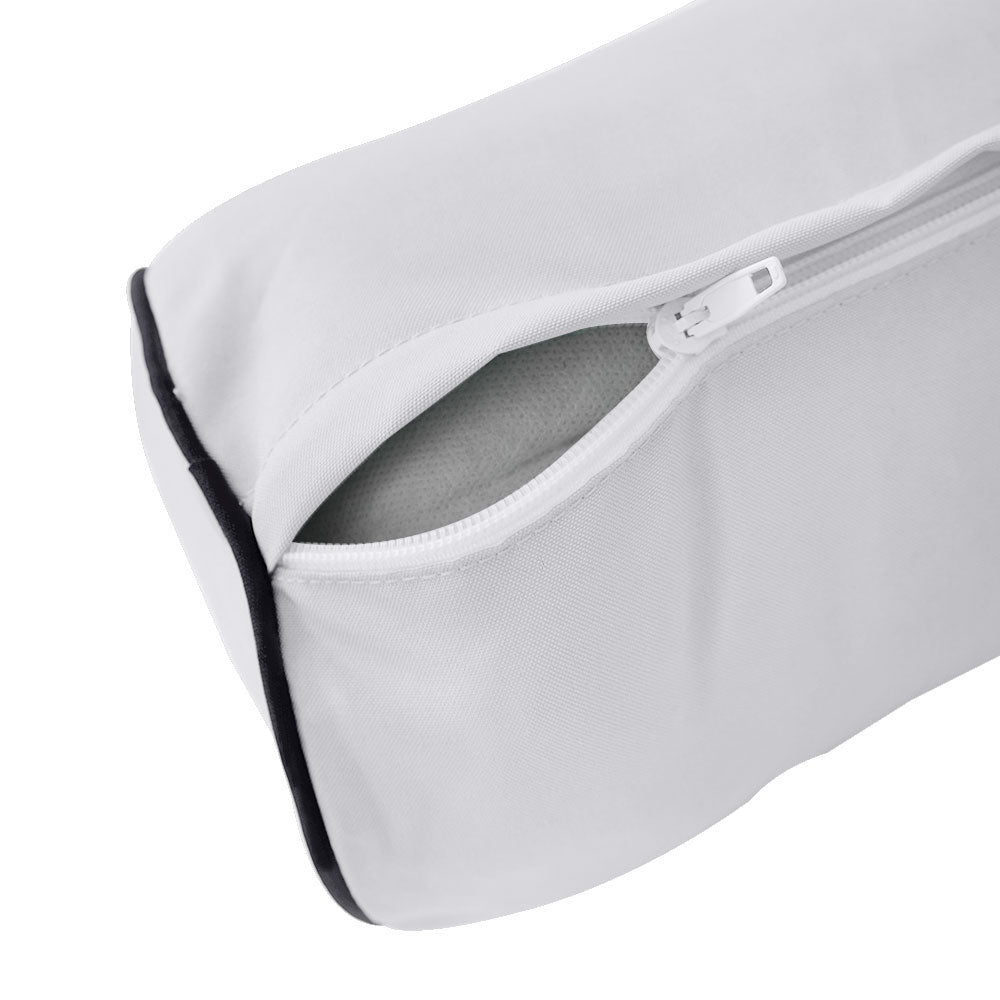 STYLE 3 Pillow & Bolster Cushion for Outdoor Indoor Daybed Porch Swing Bed Full Size Contrast Trim AD105 | COVERS ONLY |