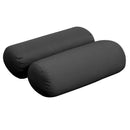 Cushion and bolster set styled on a crib-size daybed with natural light background