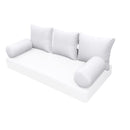 STYLE 3 pillow and bolster cushion set for daybeds, porch swings, or beds – indoor and outdoor use with durable knife-edge design. — cover only