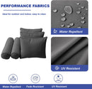 STYLE 3 Pillow & Bolster Cushion for Outdoor Indoor Daybed Porch Swing Bed Full Size Knife Edge AD105 | COVERS ONLY |
