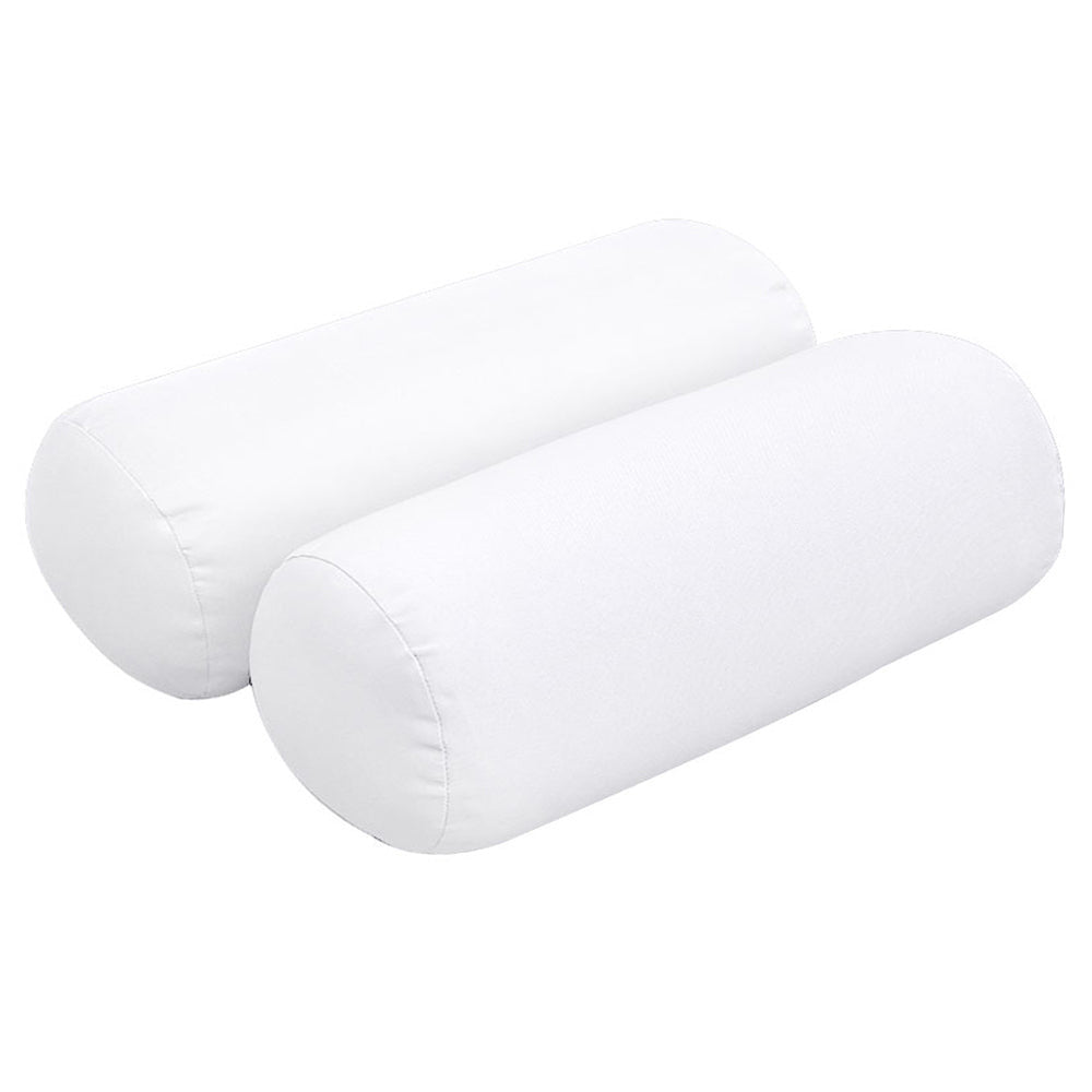 Cushion and bolster set styled on a crib-size daybed with natural light background