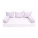 Modern outdoor daybed cushion set with two bolsters and two pillows, ideal for patio, porch, or indoor lounge spaces. — cover only