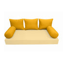 Modern outdoor daybed cushion set with two bolsters and two pillows, ideal for patio, porch, or indoor lounge spaces. — cover only