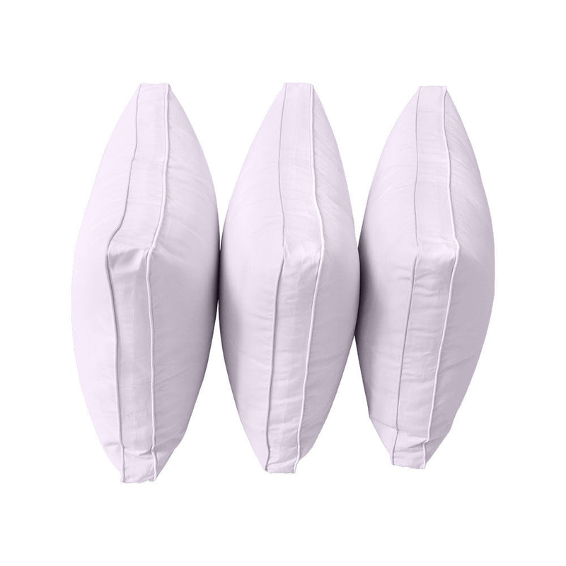 STYLE 3 Pillow & Bolster Cushion for Outdoor Indoor Daybed Porch Swing Bed Full Size Piped Trim AD107 | COVERS ONLY |