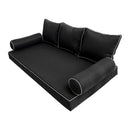 STYLE 3 pillow and bolster cushion set for daybeds, porch swings, or beds – indoor and outdoor use with durable knife-edge design. — cover only