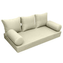 Elegant cushion and bolster set featuring refined craftsmanship and knife-edge detailing, designed for versatile indoor and outdoor comfort