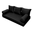 STYLE 3 pillow and bolster cushion set for daybeds, porch swings, or beds – indoor and outdoor use with durable knife-edge design. — cover only