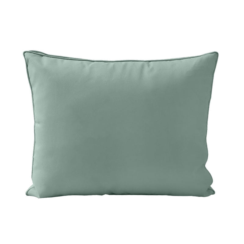 STYLE 3 - Mattress & Pillow Bolster Cushion for Outdoor Indoor Daybed Porch Swing Bed Piped Trim Full Size AD002 | COVERS ONLY |