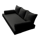 STYLE 3 - Mattress & Pillow Bolster Cushion for Outdoor Indoor Daybed Porch Swing Bed Piped Trim Full Size AD109 | COVERS ONLY |