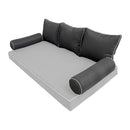 STYLE 3 pillow and bolster cushion set for daybeds, porch swings, or beds – indoor and outdoor use with durable knife-edge design. — cover only