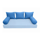 Modern outdoor daybed cushion set with two bolsters and two pillows, ideal for patio, porch, or indoor lounge spaces. — cover only