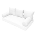 STYLE 3 pillow and bolster cushion set for daybeds, porch swings, or beds – indoor and outdoor use with durable knife-edge design. — cover only