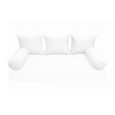 Modern outdoor daybed cushion set with two bolsters and two pillows, ideal for patio, porch, or indoor lounge spaces. — cover only