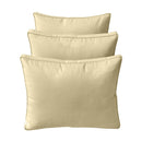STYLE 3 Pillow & Bolster Cushion for Outdoor Indoor Daybed Porch Swing Bed Queen Size Piped Trim AD103 | COVERS ONLY |