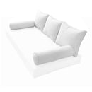 STYLE 3 Pillow & Bolster Cushion for Outdoor Indoor Daybed Porch Swing Bed Queen Size Piped Trim AD106 | COVERS ONLY |