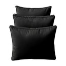 STYLE 3 Pillow & Bolster Cushion for Outdoor Indoor Daybed Porch Swing Bed Queen Size Piped Trim AD109 | COVERS ONLY |