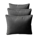 STYLE 3 - Mattress & Pillow Bolster Cushion for Outdoor Indoor Daybed Porch Swing Bed Piped Trim Queen Size AD003 | COVERS ONLY |