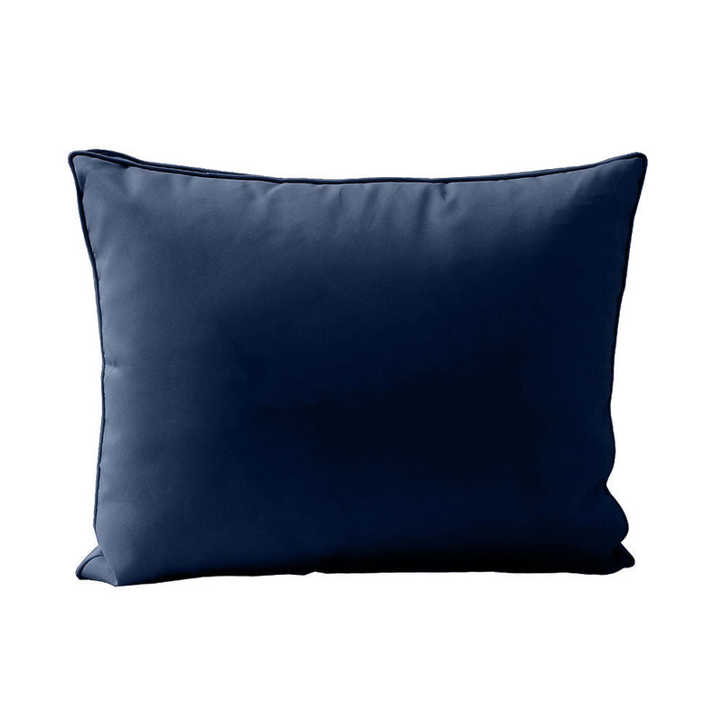 STYLE 3 - Mattress & Pillow Bolster Cushion for Outdoor Indoor Daybed Porch Swing Bed Piped Trim Queen Size AD101 | COVERS ONLY |