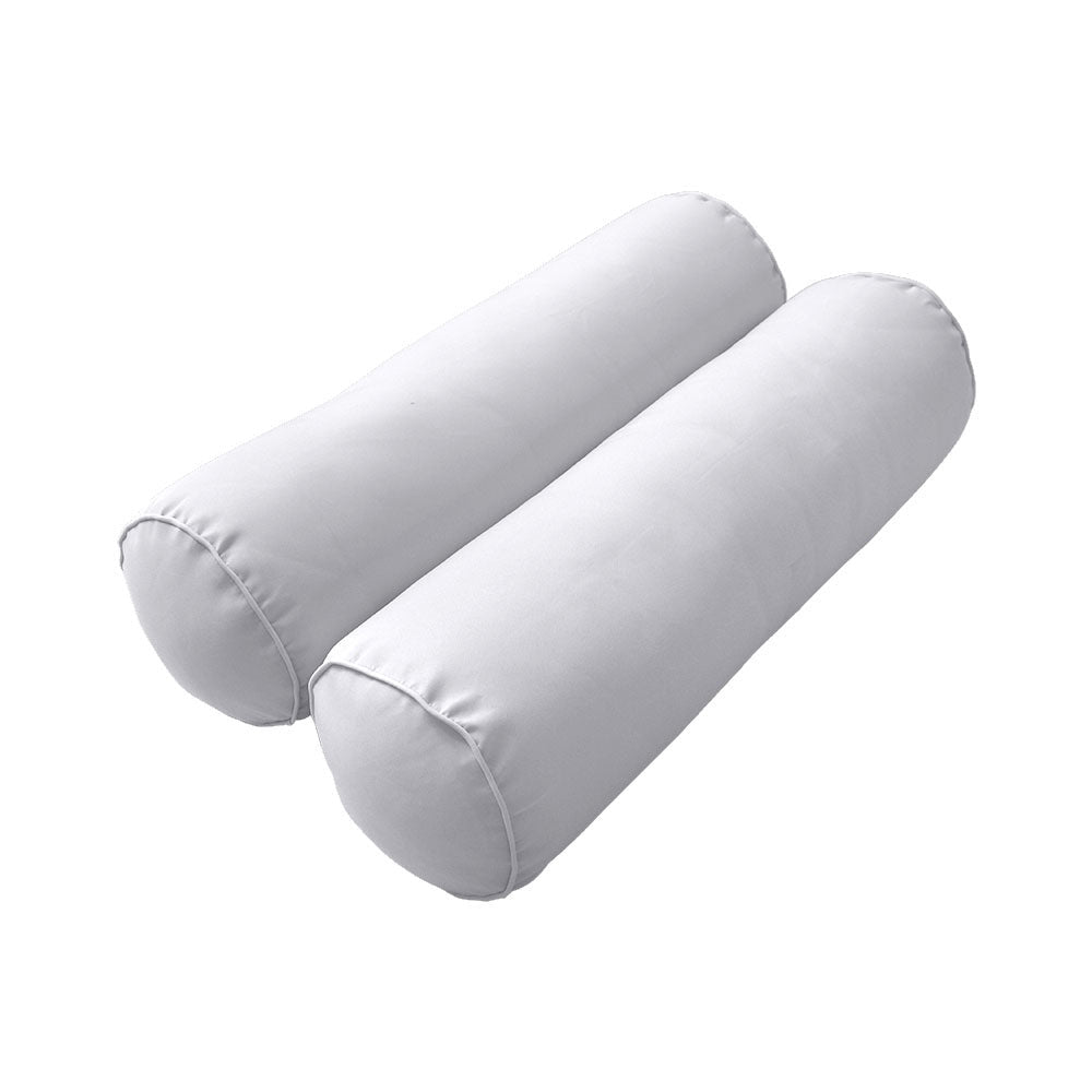 STYLE 3 - Mattress & Pillow Bolster Cushion for Outdoor Indoor Daybed Porch Swing Bed Piped Trim Queen Size AD105 | COVERS ONLY |
