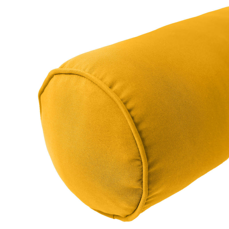 STYLE 3 - Mattress & Pillow Bolster Cushion for Outdoor Indoor Daybed Porch Swing Bed Piped Trim Queen Size AD108 | COVERS ONLY |