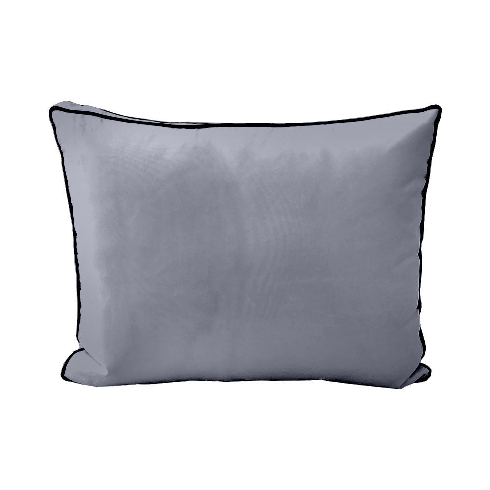 STYLE 3 Pillow & Bolster Cushion for Outdoor Indoor Daybed Porch Swing Bed Twin Size Contrast Trim AD001 | COVERS ONLY |