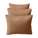 STYLE 3 Pillow & Bolster Cushion for Outdoor Indoor Daybed Porch Swing Bed Twin Size Piped Trim AD104 | COVERS ONLY |
