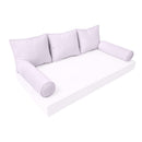STYLE 3 Pillow & Bolster Cushion for Outdoor Indoor Daybed Porch Swing Bed Twin Size Piped Trim AD107 | COVERS ONLY |