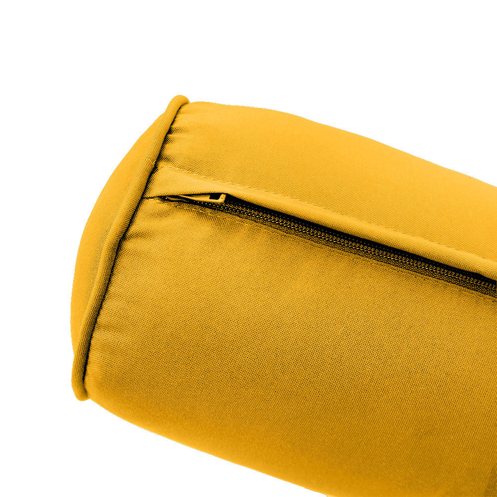 STYLE 3 Pillow & Bolster Cushion for Outdoor Indoor Daybed Porch Swing Bed Twin Size Piped Trim AD108 | COVERS ONLY |