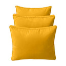 STYLE 3 Pillow & Bolster Cushion for Outdoor Indoor Daybed Porch Swing Bed Twin Size Piped Trim AD108 | COVERS ONLY |