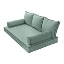 STYLE 3 pillow and bolster cushion set for daybeds, porch swings, or beds – indoor and outdoor use with durable knife-edge design. — cover only