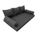 Elegant cushion and bolster set featuring refined craftsmanship and knife-edge detailing, designed for versatile indoor and outdoor comfort.