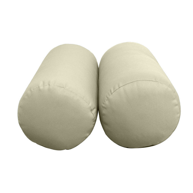 STYLE 3 - Mattress & Pillow Bolster Cushion for Outdoor Indoor Daybed Porch Swing Bed Knife Edge Twin Size AD005 | COVERS ONLY |
